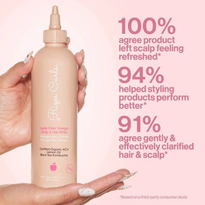 Rizos Curls Apple Cider Vinegar Scalp & Hair Rinse 10 fl oz - Imperfect Container - M2G