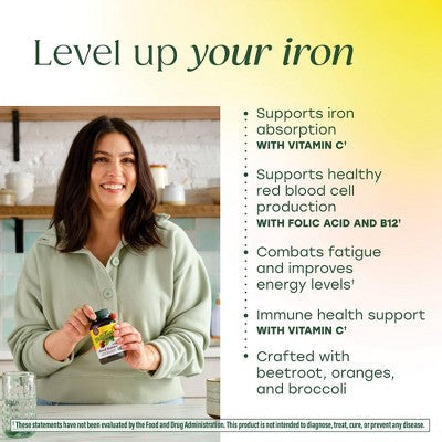 MegaFood Blood Builder Vegan Iron Supplement 60ct - New - M2G