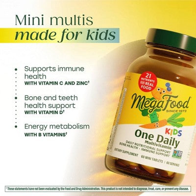 MegaFood Kids One Daily Mini Tablets 30ct - New - M2G