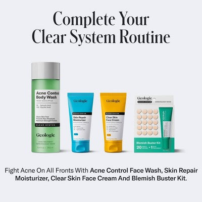 Geologie Clear System Acne Control Face Wash 6 fl oz - New - M2G