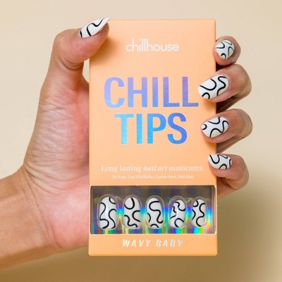 Chillhouse Chill Tips Press-On Fake Nails Wavy Baby 24ct - New - M2G