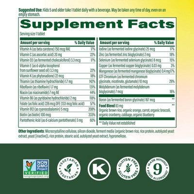 MegaFood Kids One Daily Mini Tablets 30ct - New - M2G