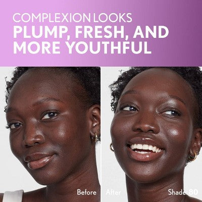 COVERGIRL Simply Ageless Skin Perfector Essence Vegan Foundation 80 Deep 1 fl oz - Imperfect Container - M2G