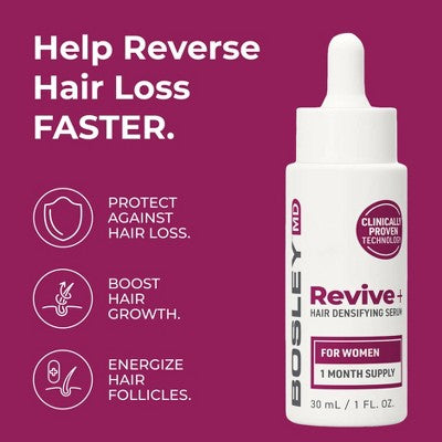 BosleyMD Revive + Densifying Hair Regrowth Serum for Women 1 fl oz - Imperfect Box - M2G