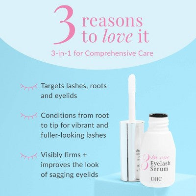 DHC 3-in-1 Eyelash Serum for Lashes, Roots and Eyelids 0.80 fl oz - New - M2G
