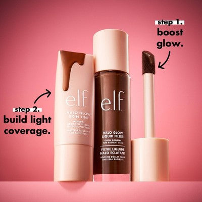 e.l.f. Halo Glow Liquid Filter Highlighter 6.5 Deep 1.06 fl oz - New - M2G