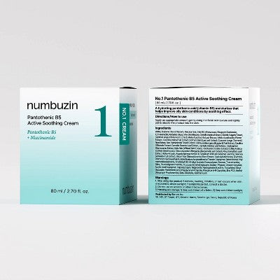 numbuzin No.1 Pantothenic B5 Active Soothing Face Cream 2.7 fl oz - Imperfect Box - M2G