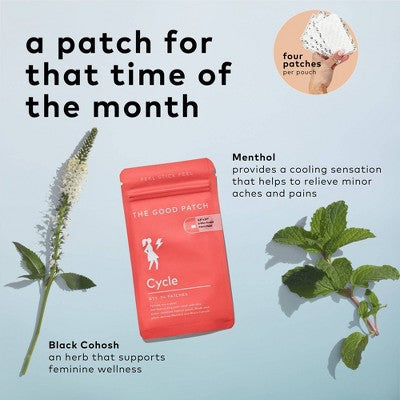 The Good Patch Cycle Plant-Based Vegan Wellness Patch 4ct. - New - M2G