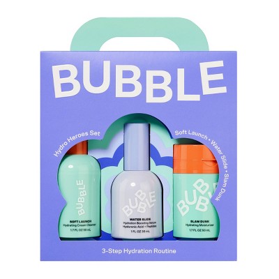 Bubble Skincare Hydro Heroes 3-Step Hydration Routine Kit - Imperfect Box - M2G