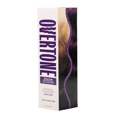 Overtone Royal Plum Daily Conditioner- Semi-Permanent Purple Hair Color 4.5 oz - New - M2G
