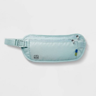 Open Story RFID Blocking Waist Pouch Puritan Gray Water-Resistant Belt Bag - New - M2G