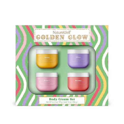 NatureWell Bath and Body Gift Sets Golden Glow 4ct - Imperfect Box - M2G