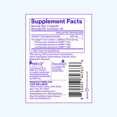 Love Wellness Gut Feelings Probiotics for a Healthy Gut & Immunity 30ct - Imperfect Container - M2G