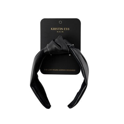 Kristin Ess The Luxe Vegan Leather Headband Black - Imperfect Box - M2G
