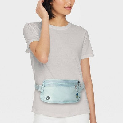 Open Story RFID Blocking Waist Pouch Puritan Gray Water-Resistant Belt Bag - New - M2G