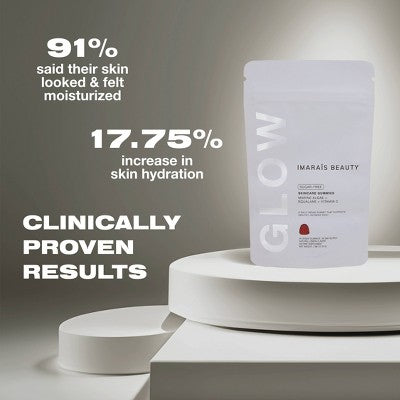 Imarais Beauty Glow Skincare Gummies Vegan and Sugar-Free 30ct - Imperfect Container - M2G