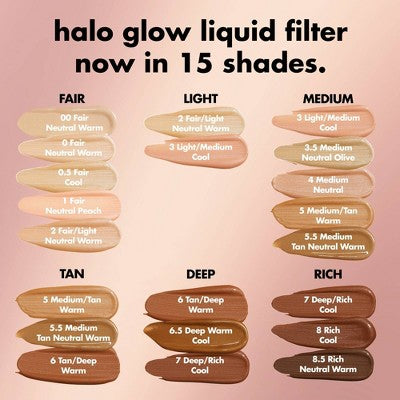 e.l.f. Halo Glow Liquid Filter Highlighter 6.5 Deep 1.06 fl oz - New - M2G