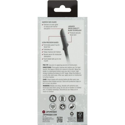 JAPONESQUE Precision Dermaplaner Facial Brush Razors 3ct - New - M2G