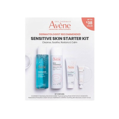 Avene Dermatologist Recommended Sensitive Skin Starter Kit 4ct - Imperfect Box - M2G