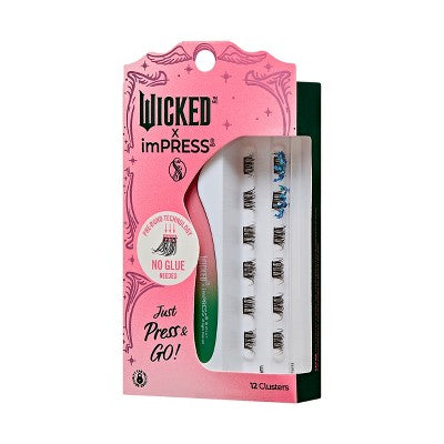 KISS Products Wicked X imPRESS Press-On Self Adhesive False Eyelashes Ozspresso 12ct - New - M2G