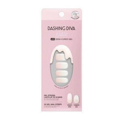 Dashing Diva Glaze Semi-Cured Gel Nail Polish Strips Luxe Expensive 32ct - New - M2G