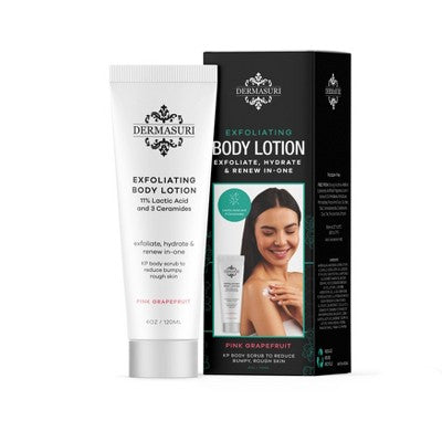 Dermasuri Exfoliating Body Lotion Pink Grapefruit 4oz - New - M2G