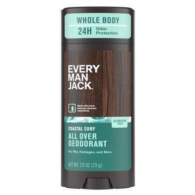 Every Man Jack All Over Solid Deodorant Coastal Surf 2.6oz - New - M2G