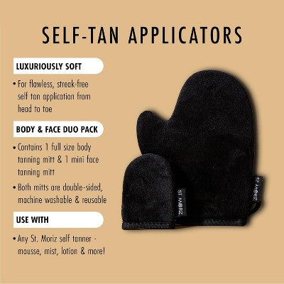 St. Moriz Double Mitt Face & Body Self Tanner - New - M2G