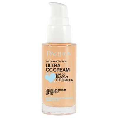 Pacifica Ultra CC Cream Radiant Foundation Natural/Medium 1 fl oz - New - M2G