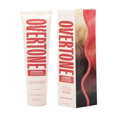 Overtone Golden Rose Daily Conditioner Semi-Permanent Rose Gold Hair Color 4.5 oz - New - M2G