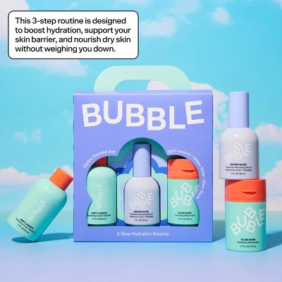 Bubble Skincare Hydro Heroes 3-Step Hydration Routine Kit - Imperfect Box - M2G