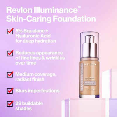 Revlon Illuminance Skin-Caring Foundation Amber 1 fl oz - Imperfect Container - M2G