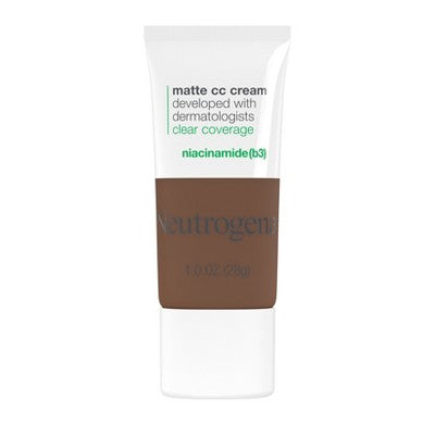 Neutrogena Clear Coverage Flawless Matte Color Correcting Cream, Full-Coverage 9.5 Truffle - New - M2G