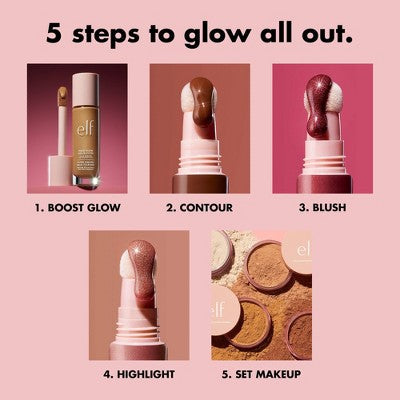 e.l.f. Halo Glow Liquid Filter Highlighter 6.5 Deep 1.06 fl oz - New - M2G