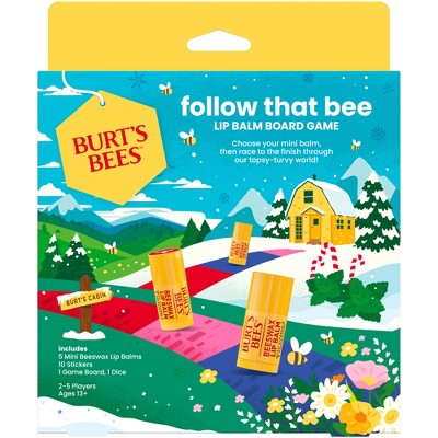 Burt's Bees Holiday Limited Edition Follow that Bee Board Game Lip Balm Gift Set - New - M2G