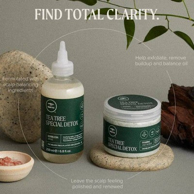 Tea Tree Special Detox Foaming Salt Hair Scrub 6.5oz - New - M2G
