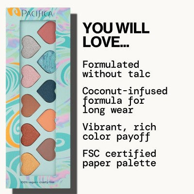 Pacifica Malibu Eye Shadows Palette 0.2oz - New - M2G