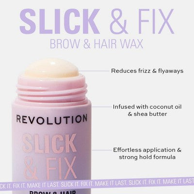 Makeup Revolution Slick & Fix Brow; Hair Stick 0.45oz - New - M2G