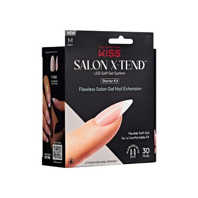 KISS Products Salon X-tend LED Soft Gel System Pure Fake Nails - Imperfect Box - M2G