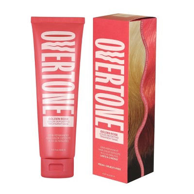 Overtone Golden Rose Hair Mask Semi-Permanent Hair Dye & Color Conditioner - New - M2G
