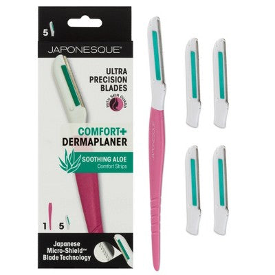 JAPONESQUE Comfort+ Dermaplaner Razor 1 handle/5 heads - New - M2G