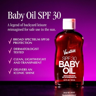 Vacation Baby Oil SPF 30 3.4 fl oz - Imperfect Container - M2G