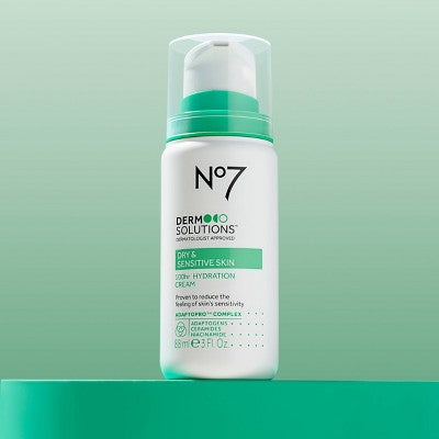 No7 Derm Solutions 100HR Hydration Cream Moisturiser Dry & Sensitive Skin 3oz - Imperfect Container - M2G