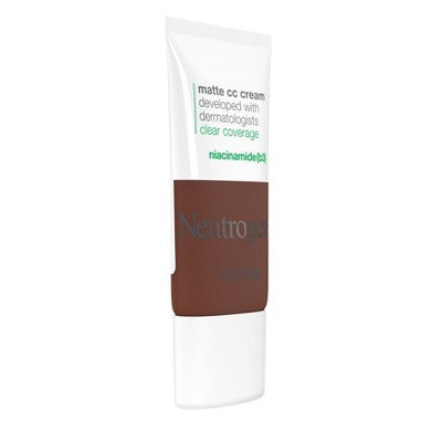 Neutrogena Clear Coverage Flawless Matte Color Correcting Cream, Full-Coverage 10.0 Sienna - New - M2G
