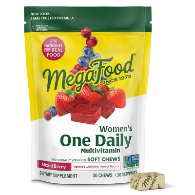 MegaFood Womens Multivitamin Mixed Berry Soft Chew 30ct - New - M2G