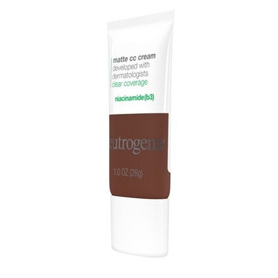Neutrogena Clear Coverage Flawless Matte Color Correcting Cream, Full-Coverage 10.0 Sienna - New - M2G