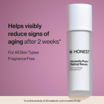 Honest Beauty Honestly Pure Retinyl Serum with Retinyl Linoleate 1.0 fl oz - New - M2G