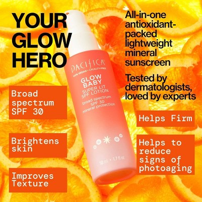 Pacifica Glow Baby Super Glow Face Lotion SPF 30 1.7 fl oz - Imperfect Box - M2G