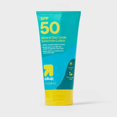 Mineral Sunscreen Lotion SPF 50 5oz up&up - Imperfect Container - M2G