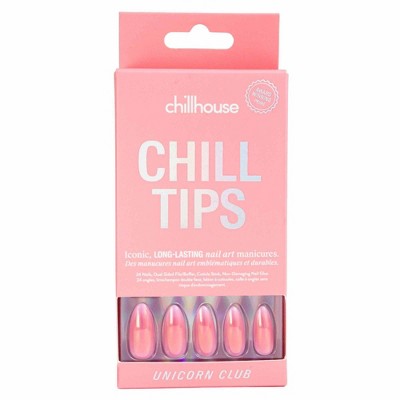 Chillhouse Chill Tips Press-On Fake Nails Unicorn Club 24ct - New - M2G